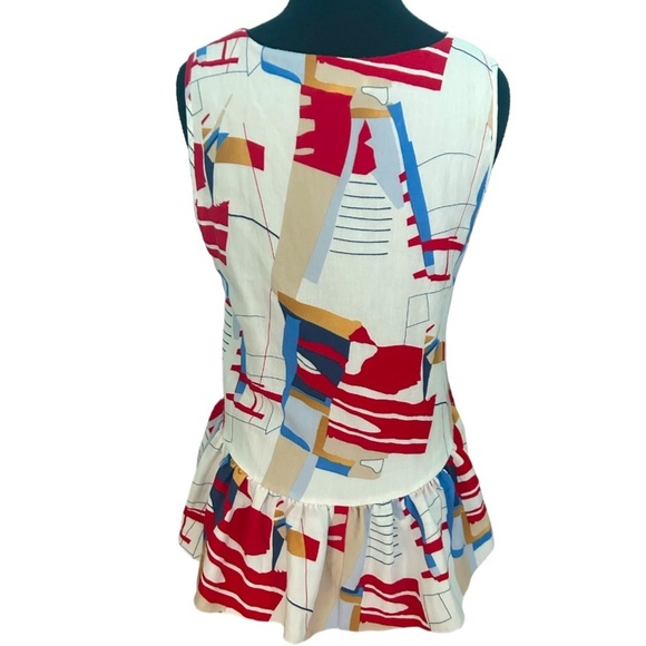 Joy Joy Vintage Abstract Sleeveless Top Size Small - Picture 2 of 7